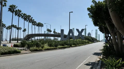 LAX Deserted during the COVID-19 quarantine Stock Footage 134557645