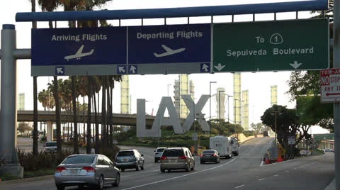 LAX Entrance Stock Footage 24977003
