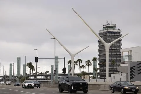 LAX Flight Control Tower Stock Photos