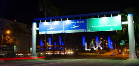 LAX Hyper-Lapse Stock Footage 41753151