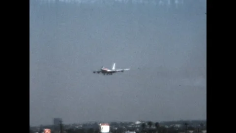 LAX Landing 1970 Stock Footage 300219902