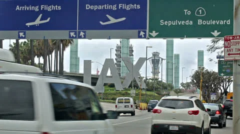 LAX Los Angeles International Airport Stock Footage
