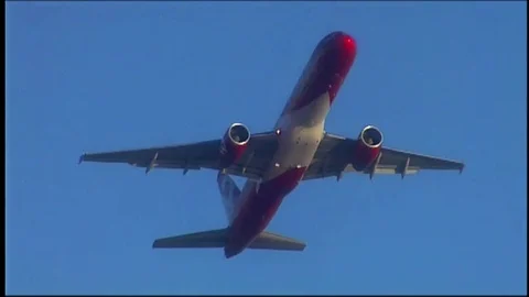 LAX planes take off Stock Footage 76197775