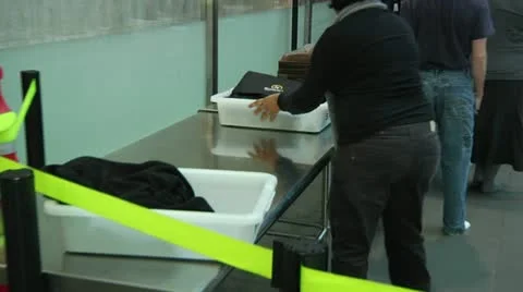 LAX Security TSA lines 0079NR Stock Footage 11149398