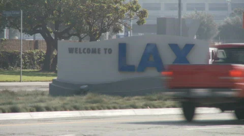 LAX sign Stock Footage 717352