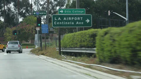 LAX Sign Stock Footage 22980871