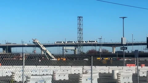 LAX SkyLink Automated People Mover Stock Footage 340926032