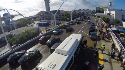 LAX TIME LAPSE Stock Footage 92175060
