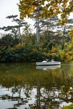 Laxenburg park elements and plants, landscape and architecture at the autumn Stock Photos
