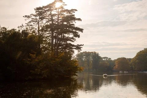 Laxenburg park elements and plants, landscape and architecture at the autumn 写真素材