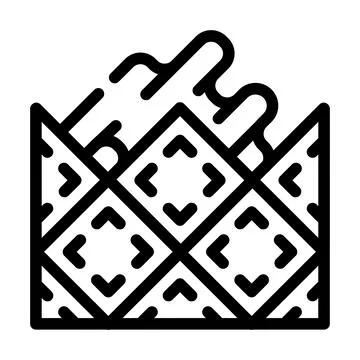 Lay tiles line icon vector black illustration Ilustración de archivo