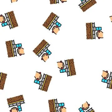 Lay tiles road vector seamless pattern Ilustración de archivo