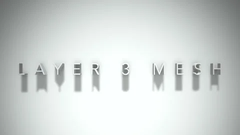 Layer 3 mesh 3D title animation white text on a white background Video stock 299372730