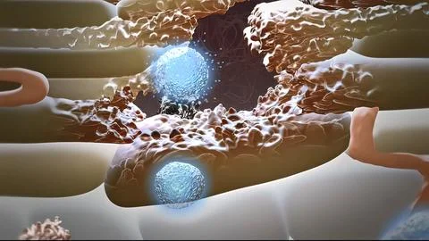 In the layer adjacent to the dermis, the keratinocytes are divided and thrown Stock Illustration