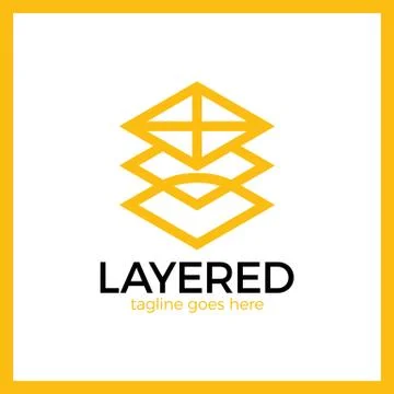 Layer App Logo Illustrazione stock