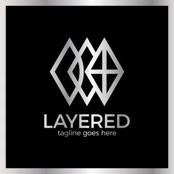 Layer App Logo Illustrazione stock