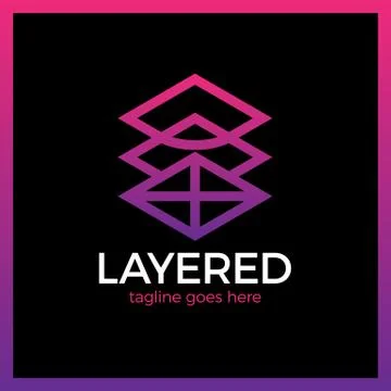 Layer App Logo 스톡 일러스트