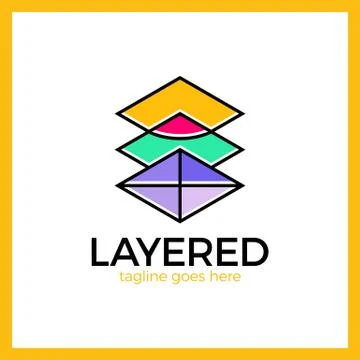 Layer App Logo Illustrazione stock