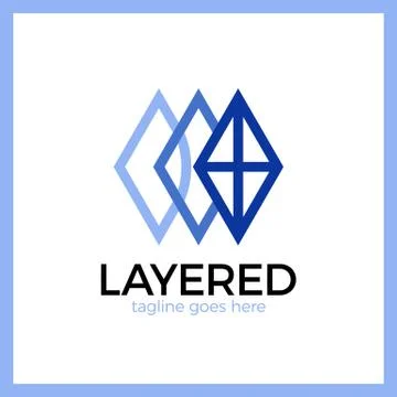 Layer App Logo Illustrazione stock