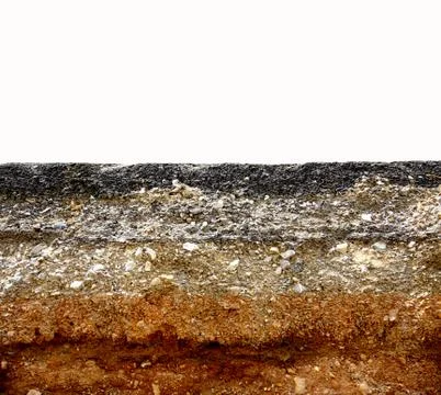 Layer of asphalt road Stock Photos