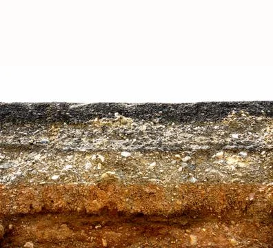 Layer of asphalt road Stock Photos