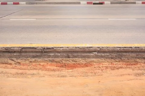 Layer of asphalt road Photos