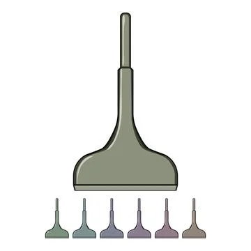 Layer brick chisel cartoon vector graphic Stock Illustration