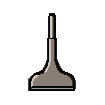 Layer brick chisel pixel art vector illustration Stock Illustration