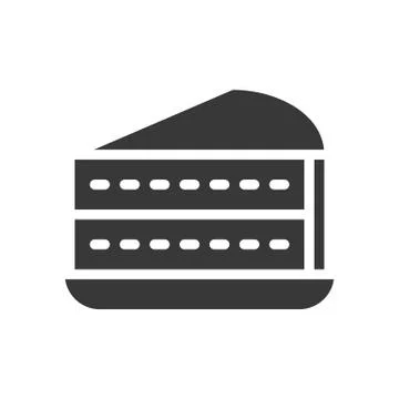 Layer cake, bakery and pastry set, glyph icon 스톡 일러스트