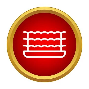 Layer cake icon representing celebration and dessert food Stock Illustration
