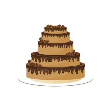 Layer cake. Isolated on a white background. Stock Illustration