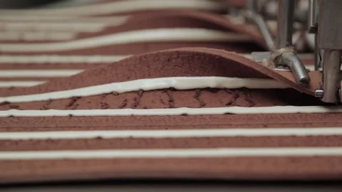 Layer Cakes Production Line Stock Footage 157746990
