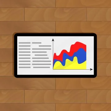 Layer chart on tablet Stock Illustration