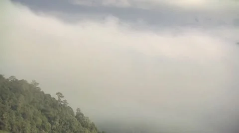 Layer of Clouds on Hilltop 2 스톡 동영상 19196326