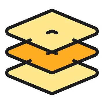 Layer edit icon vector flat Illustrazione stock