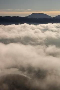 Layer of fog in Tavertet Stock Photos