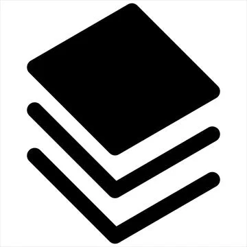 Layer glyph icon vector illustration isolated on white background Stock Illustration