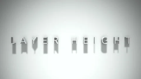 Layer height 3D title animation white text on a white background Stock Footage 299421030