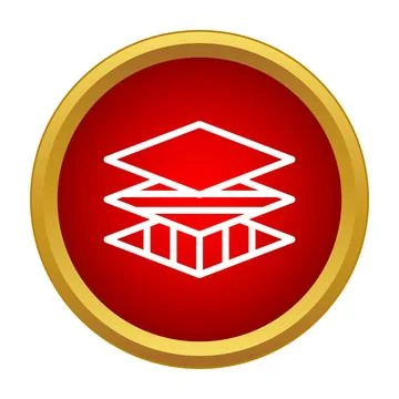 Layer icon showing different levels in a circle Stock Illustration