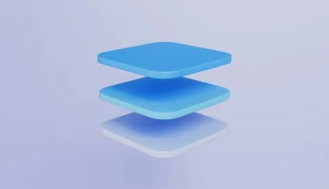 Layer icon, stack icon 3d illustration Stock Illustration