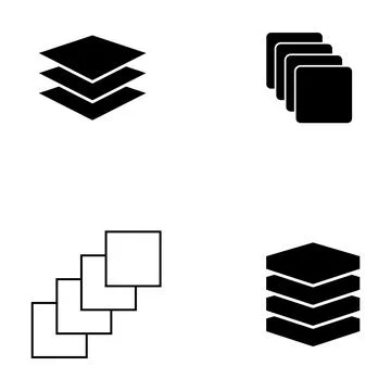 Layer icon vector Stock Illustration