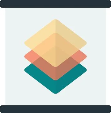 Layer illustration in minimal style Stock Illustration