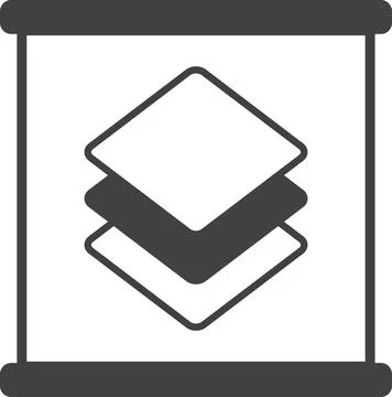 Layer illustration in minimal style Stock Illustration