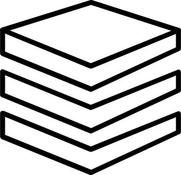 Layer Line Icon Design Stock Illustration