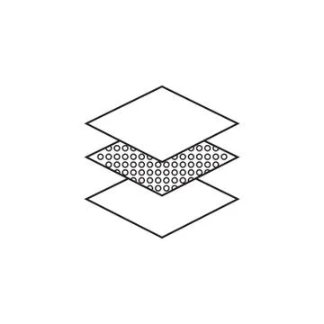 Layer line icon, outline vector logo illustration イラスト素材