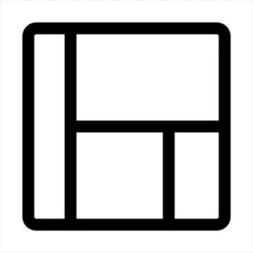 Layer line icon vector illustration isolated on white background Stock Illustration