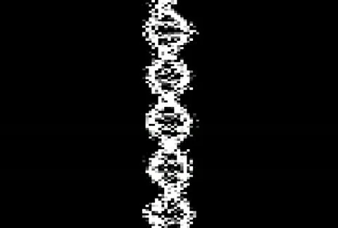 Layer mask for a computer animated video sequence of a digital readout of a dna Video stock 11674114