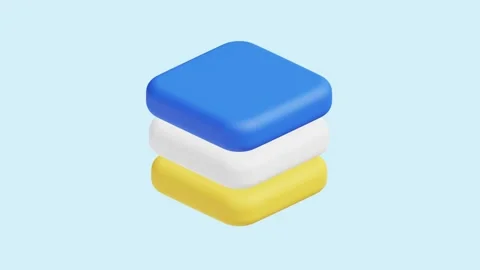 Layer Object animated 3d icon. Stock Footage 289453555