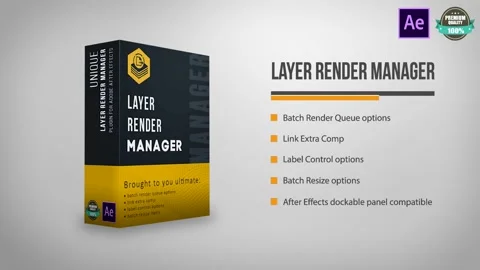 Layer Render Manager (Script for After Effects) Stock After Effects