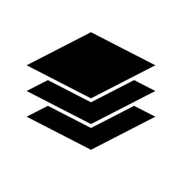 Layer silhouette icon. Layer UI icon. Vector. Stock Illustration
